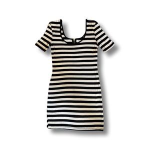 Black and Ivory stripped dress